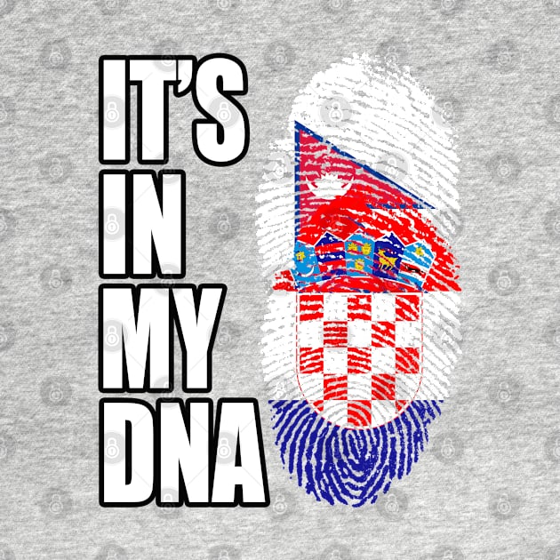 Croatian And Nepalese Mix DNA Flag Heritage by Just Rep It!!